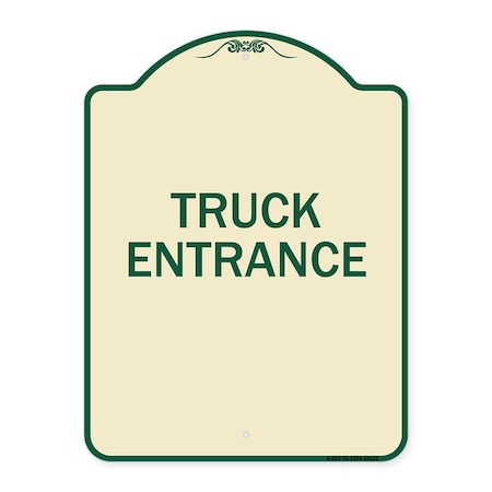 Signmission Driveway Truck Entrance Heavy-Gauge Aluminum Architectural Sign, 24" x 18", TG-1824-24122 A-DES-TG-1824-24122
